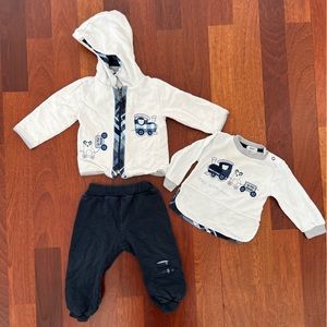 Sofija Baby Boys Blue 3 Piece Outfit